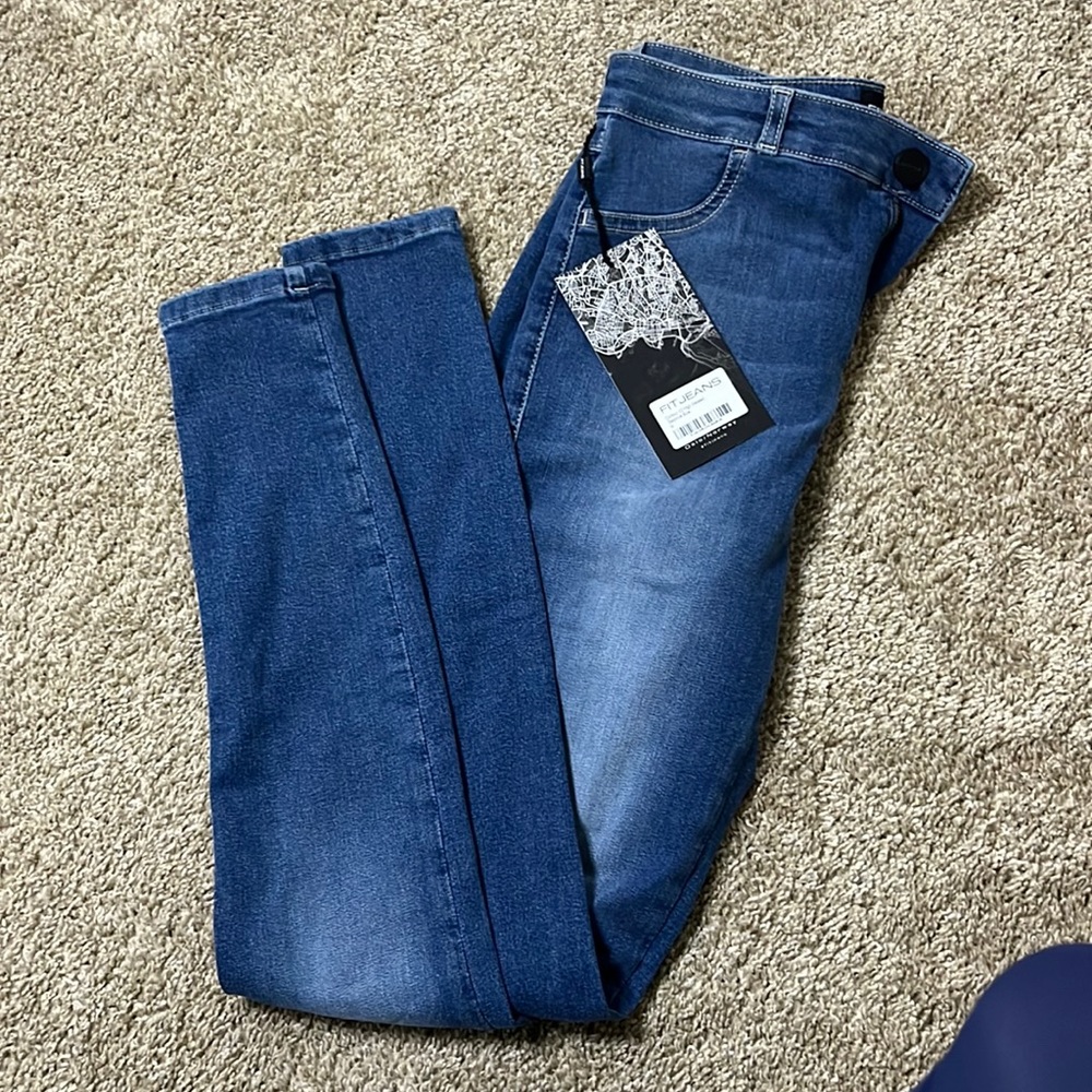 High Rise Blue Jeans